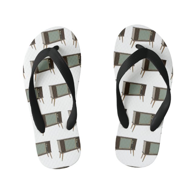 Television cartoon illustration kid's flip flops (Footbed)