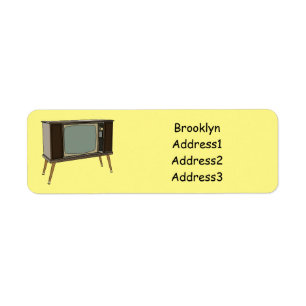 Television cartoon illustration label