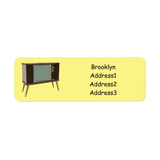 Television cartoon illustration label (Front)