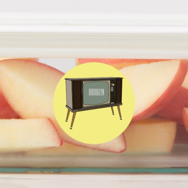 Television cartoon illustration labels (Affixed)