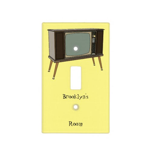 Television cartoon illustration light switch cover