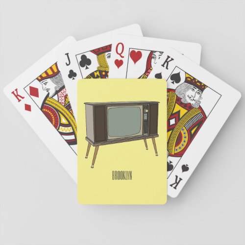 Television cartoon illustration poker cards