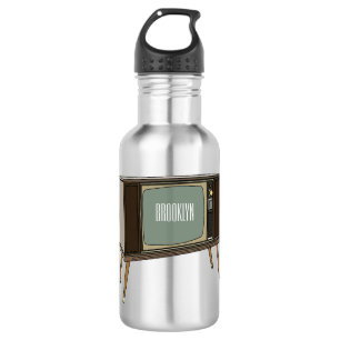 Television cartoon illustration stainless steel water bottle
