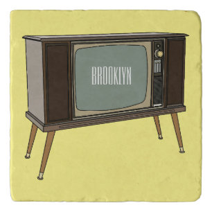 Television cartoon illustration trivet
