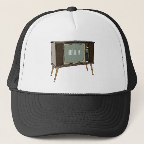 Television cartoon illustration trucker hat