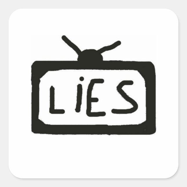 Television lies - sticker (Front)