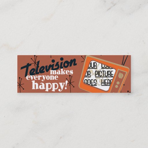 Customizable Television Makes Everyone Happy! Copper Brown Business Cards