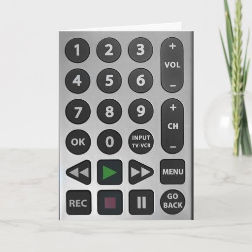 Television Remote Fathers Day Card