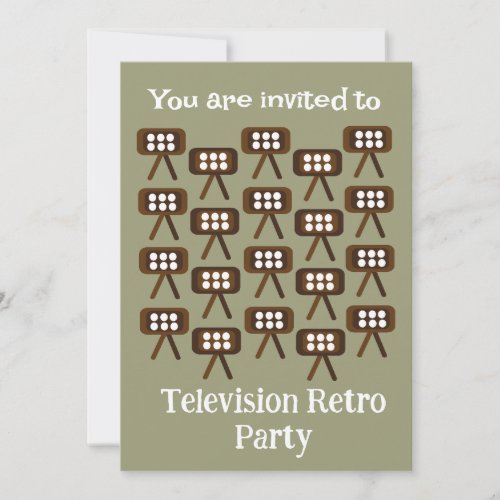 Television Retro Party Invitation