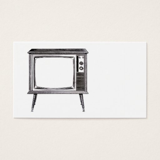 Customizable Retro Television Business Card