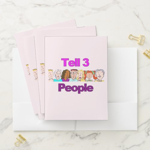 Tell 3 People File Presentation Business Folders