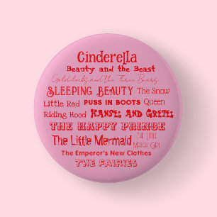 Tell a Fairy Tale Day Badge/ Button