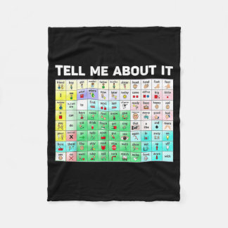 Tell About Speech Language Pathology AAC Sped Fleece Blanket