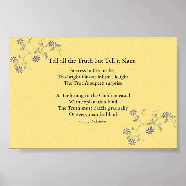 Tell all the Truth but Tell it Slant Poster (Front)