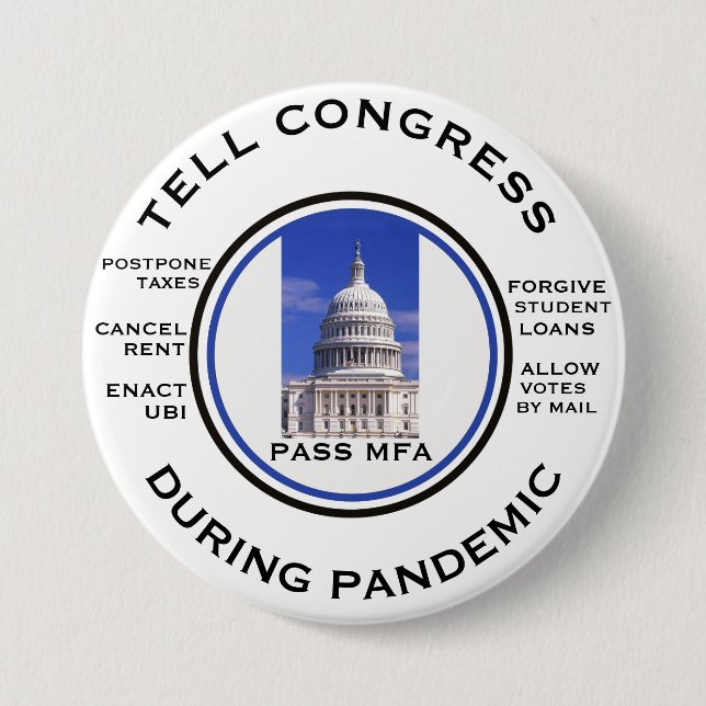 Tell Congress to get to work! Button (Front)