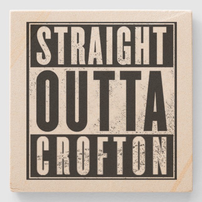 Tell 'em where you're from.... stone coaster (Front)