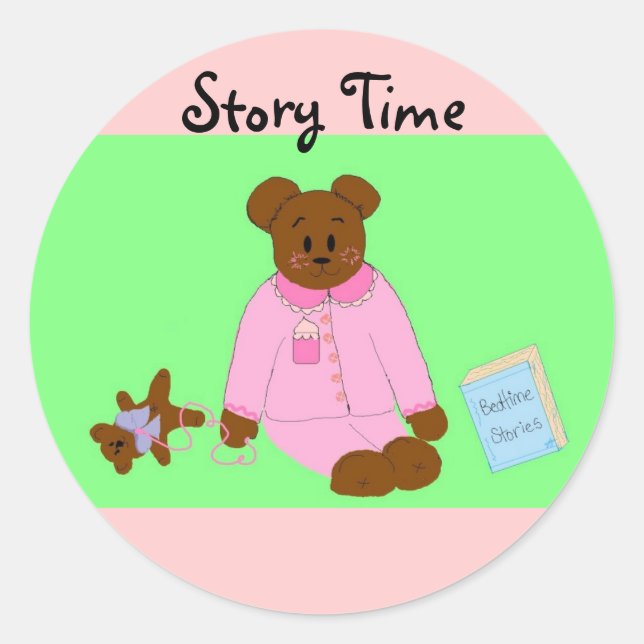 Tell Me A Story Classic Round Sticker (Front)