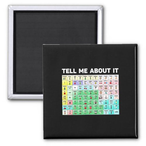 Tell Me About It Speech Language Pathology AAC Spe Magnet
