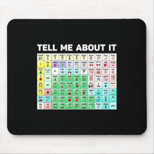 Tell Me About It Speech Language Pathology AAC Spe Mouse Pad