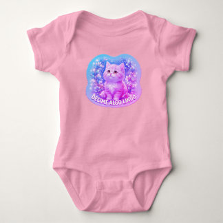 Tell Me Something Nice Cute Cat Baby Bodysuit - Pa