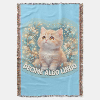 Tell Me Something Nice Cute Cat Baby Bodysuit - Pa Throw Blanket