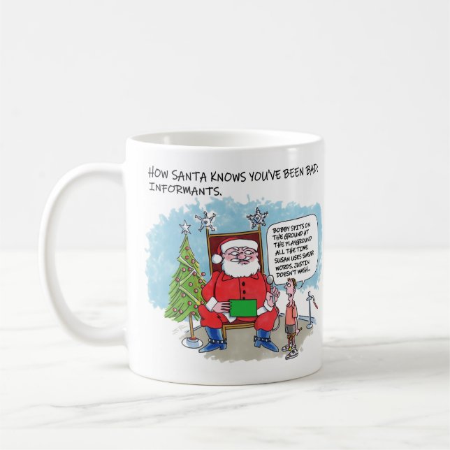 Tell Santa 2 sided mug (Left)