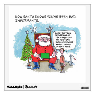 Tell Santa square wall decal
