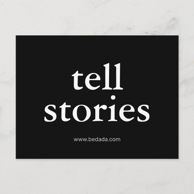 tell stories postcard (Front)