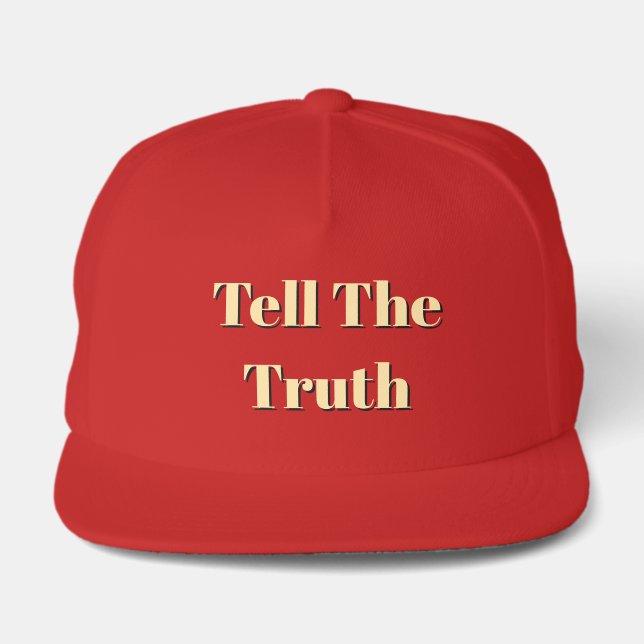 Tell The Truth  Red  Snap Back Hat (Front)