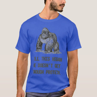 TELL THIS VEGAN Funny Gorilla Lifestyle Novelty T-Shirt