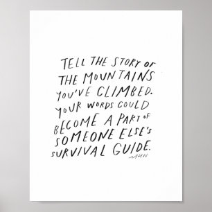 Tell your story - inspirational quote poster