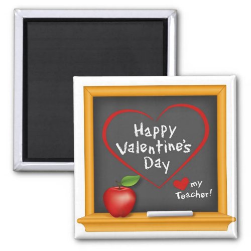 Tell your Teacher Happy Valentines Day Magnet