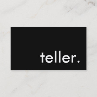 teller. business card