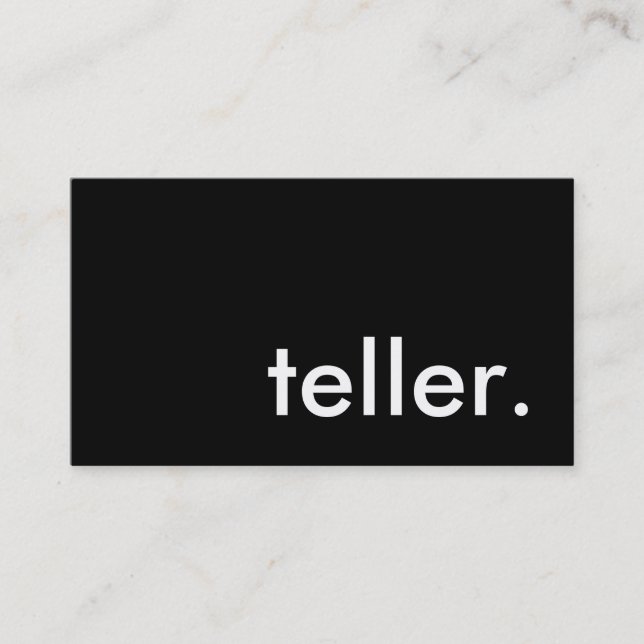 teller. business card (Front)