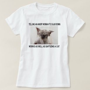 TELLING AN ANGRY WOMAN TO CALM DOWN... T-Shirt
