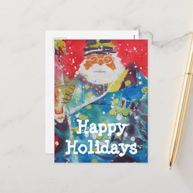 Telling Old War Stories #180801 Holiday Postcard (Front/Back In Situ)