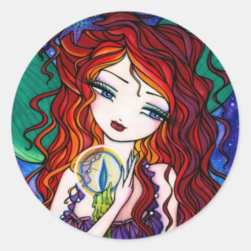 Tellulahs Treasures Mermaid Fantasy Fairy Classic Round Sticker