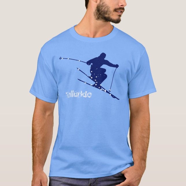 Telluride Blue Snow Ski T-Shirt (Front)