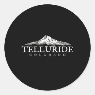 Telluride Co Colorado Mountain Town Classic Round Sticker