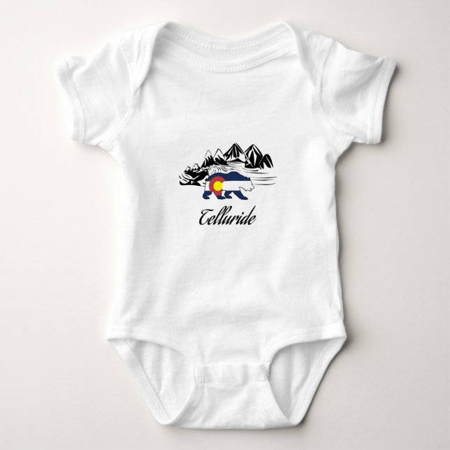 Telluride Colorado Baby Bodysuit (Front)