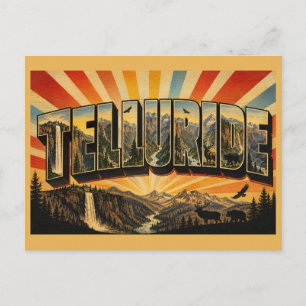 Telluride Colorado Box Canyon Waterfall Art Postcard