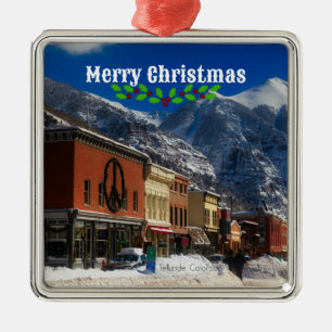 Telluride, Colorado Christmas Metal Ornament
