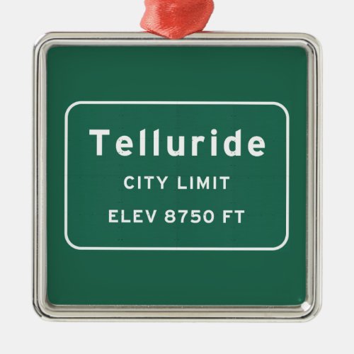 Telluride Colorado co Interstate Highway Freeway  Metal Ornament
