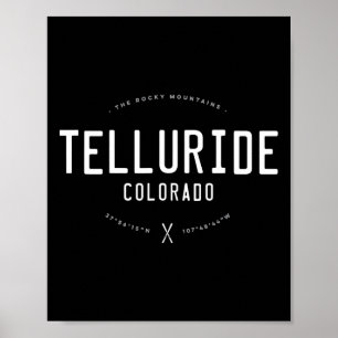 Telluride Colorado Graphic Distressed Vintage Ski Poster