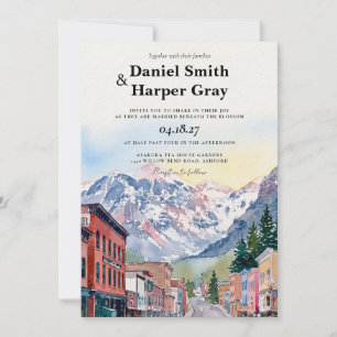 Telluride Colorado Mountain Wedding Invitation