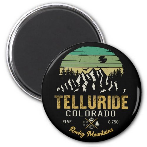 Telluride Colorado Mountains Retro Vintage Magnet