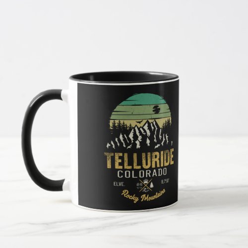 Telluride Colorado Mountains Retro Vintage Mug