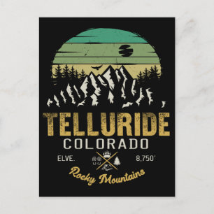 Telluride Colorado Mountains Retro Vintage Postcard