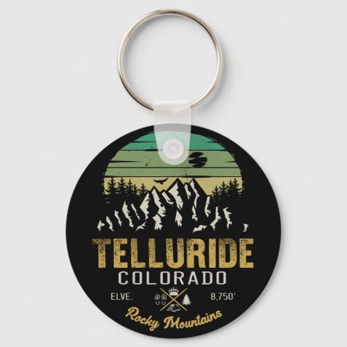 Telluride _ Colorado Mountains Souvenir Keychain