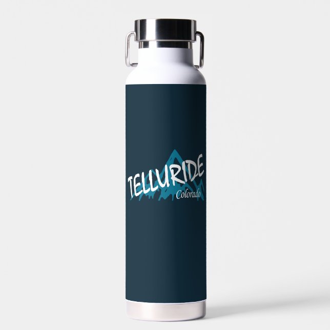 Telluride Colorado Mountains Water Bottle (Front)